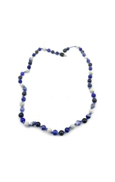 Öğrenci Kolye-Sodalit-Havlit-Lapis-Dumanlı Kuvars (  Doğa