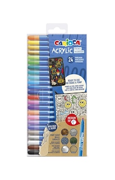 Carioca Akrilik Paint Marker Su Bazlı Medium Uç 24'lü Çoklu