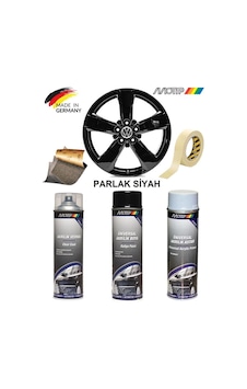 Motip Parlak Siyah Jant Boyama Rötuş Seti Akrilik Sprey Boya + Vernik + Astar 500 Ml Motip Parlak Siyah Jant Boyama Rötuş Seti Akrilik Sprey Boya + Vernik + Astar 500 Ml