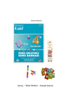 Tonguç 0'dan 4'e Konu Anlatımlı Soru Bankası Emoji Kalem+mini Defter+ayraç Tonguç 0'dan 4'e Konu Anlatımlı Soru Bankası Emoji Kalem+mini Defter+ayraç