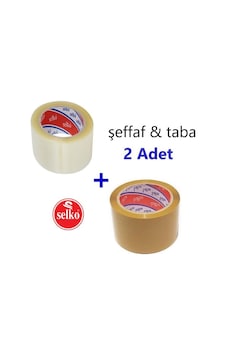 GENİŞ KOli Bandı (Taba + Şeffaf) En:66mm Metraj:66metre (2.adet)