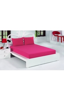 Çift Kişilik Ranforce Kumaş Lastikli Fitted Çarşaf Takımı Fuşya Çift Kişilik Ranforce Kumaş Lastikli Fitted Çarşaf Takımı Fuşya