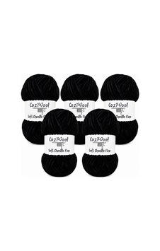 Kadife İp Soft Chenille Fine 5'li Paket 5x100 Gr 160 Mt El Örgü İpi Siyah - 925144855 Kadife İp Soft Chenille Fine 5'li Paket 5x100 Gr 160 Mt El Örgü İpi Siyah - 925144855