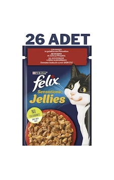 Felix Sensation Sığır Etli Domatesli Kedi Konservesi 26x85 Gr Felix Sensation Sığır Etli Domatesli Kedi Konservesi 26x85 Gr