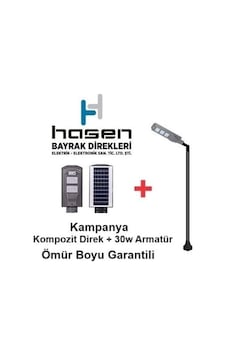 2.50 Metre Kompozit Solar Aydınlatma Direği