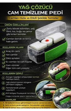 Yağ Çözücü Araç Cam Temizleme Pedi - 842412745