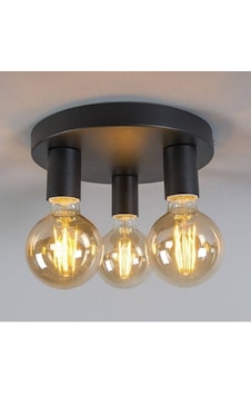 Riolight Retro,Rustik,Modern Siyah 3Xe27 Duylu Metal Plofonyer Av Riolight Retro,Rustik,Modern Siyah 3Xe27 Duylu Metal Plofonyer Av