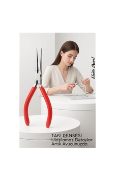 Zenvac Profesyonel Uzun İnce Sivri Uçlu Kargaburun Takı Pensesi 12 Cm - Hassas Mücevherat Onarımı 722506 Zenvac29