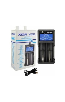 Xtar Vc2 Pil Şarj Aleti Lcd Ekranlı 18650 26650 Li-ion Akıllı Şarj Cihazı Xtar Vc2 Pil Şarj Aleti Lcd Ekranlı 18650 26650 Li-ion Akıllı Şarj Cihazı