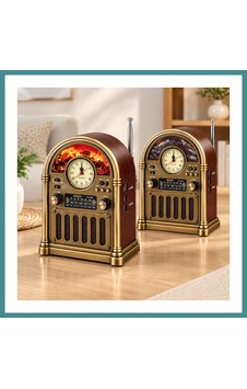 Trendexa Saatli Retro Şömine Radyo Hoparlör - Bluetooth Usb Type-c Mac Trendexa Saatli Retro Şömine Radyo Hoparlör - Bluetooth Usb Type-c Mac