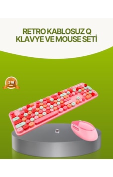 Northcity Bluetooth Retro Klavye Ve Mouse Seti 3 Cihaz Bağlantılı Sessiz Tuş Ve Uzun Pil Ömrü Northcity Bluetooth Retro Klavye Ve Mouse Seti 3 Cihaz Bağlantılı Sessiz Tuş Ve Uzun Pil Ömrü