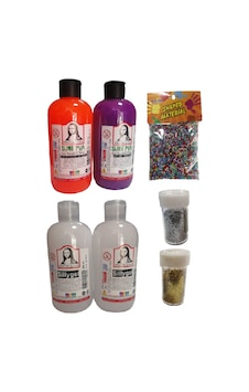 Slime Slaym Yapma Seti 250Ml 4 Adet + Toz Sim 2 Adet + Köpük N11.160 Slime Slaym Yapma Seti 250Ml 4 Adet + Toz Sim 2 Adet + Köpük N11.160