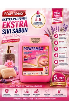 Powermax Extra Sıvı Sabun 5 L El Temizlik Sabunu Powermax Extra Sıvı Sabun 5 L El Temizlik Sabunu
