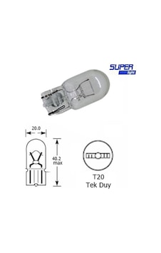 Oto Aksesuarcım Super Light T20 Dipsiz Turuncu Park Ampulü Çift Duy Wy21 12v 21w 1 Adet Oto Aksesuarcım Super Light T20 Dipsiz Turuncu Park Ampulü Çift Duy Wy21 12v 21w 1 Adet