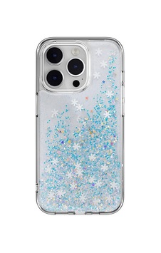 Apple Uyumlu iPhone 14 Pro Kılıf Parlayan Simli Şeffaf Lisanslı Switcheasy Starfield Kapak Çok Renkli