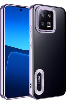 Xiaomi Mi 13 Kılıf Kamera Korumalı Logo Gösteren Zore Omega Kapak Lila Xiaomi Mi 13 Kılıf Kamera Korumalı Logo Gösteren Zore Omega Kapak Lila