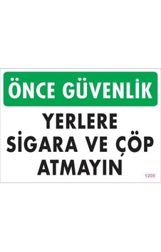 Ve Atmayın Uyarı Levhası 25x35 Kod:1205 Ve Atmayın Uyarı Levhası 25x35 Kod:1205