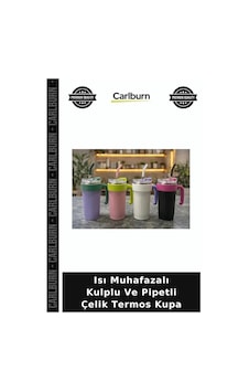 Isı Muhafazalı Kulplu Ve Pipetli Çelik Termos Kupa Kahve Sever İçecek Kabı Yolculuk Eşyası Çok Renkli Isı Muhafazalı Kulplu Ve Pipetli Çelik Termos Kupa Kahve Sever İçecek Kabı Yolculuk Eşyası Çok Renkli