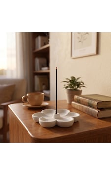 Minimalist Çiçek Tasarımlı 3d Baskı Beyaz Tütsülük - Dekoratif Modern Ev Aksesuarı Ve Tütsü Standı Minimalist Çiçek Tasarımlı 3d Baskı Beyaz Tütsülük - Dekoratif Modern Ev Aksesuarı Ve Tütsü Standı
