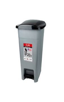 Aform Çöp Kovası Slim Pedallı 20lt Gri Gri - Siyah Aform Çöp Kovası Slim Pedallı 20lt Gri Gri - Siyah