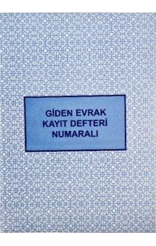 Gürmat 20x28 40 Yaprak Karton Kapak Giden Evrak Kayıt Defteri Numaralı Kod:086