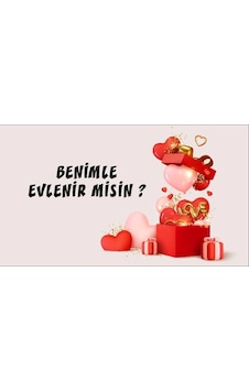 Hediye Kutusu Benimle Evlenirmisin Afişi 200x100