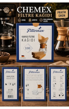 Chemex Uyumlu Kahve Filtre Kağıdı Kahverengi 100'lü Paket