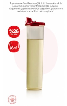 Tupperware Oval Yağlık 1 Lt Kırmızı Kapak Kırmızı - Beyaz Tupperware Oval Yağlık 1 Lt Kırmızı Kapak Kırmızı - Beyaz