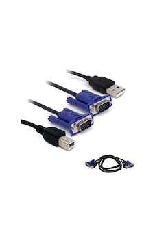 Kwm Switch Kablo 1.5 Metre Vga Erkek-erkek + Usb + Printer Kwm Switch Kablo 1.5 Metre Vga Erkek-erkek + Usb + Printer