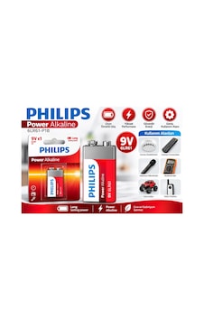 Philips 6lr61-p1b 9v Power Alkalin Pil Tekli Uzun Ömürlü 9 Volt Kare Pil Philips 6lr61-p1b 9v Power Alkalin Pil Tekli Uzun Ömürlü 9 Volt Kare Pil