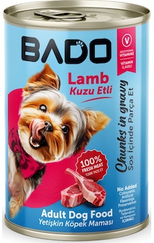 Bado Yaş Köpek Maması Kuzu Etli Ve Pirinçli 400gr Bado Yaş Köpek Maması Kuzu Etli Ve Pirinçli 400gr