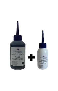 Kaygan Zemin Kaşe Mürekkebi Siyah 100 Ml. Inceltici Ile Birlikte Kaygan Zemin Kaşe Mürekkebi Siyah 100 Ml. Inceltici Ile Birlikte