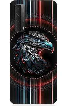 Huawei P Smart 2021 Uyumlu Kartal Baş Desenli Silikon Kılıf