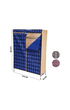 Vipas Portatif Gardrop Metal İskelet Renkli Bez Örtü 42x106x150 Cm Diğer