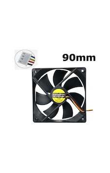 Kasa Fanı 90Mm 12V Dc Kasa Soğutucu Fan Sessiz 9 Cm 4 Pinli