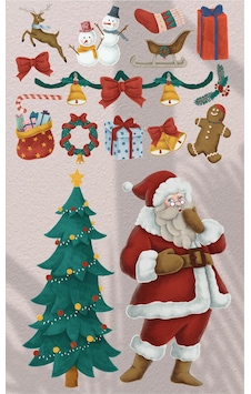 Yılbaşı Happy Christmas Sticker Seti Cam Duvar Süsü Yeni Yıl Çok Renkli Yılbaşı Happy Christmas Sticker Seti Cam Duvar Süsü Yeni Yıl Çok Renkli