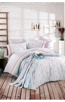 Cotton Life Tek Kişilik Pike Takımı - Amie Mavi