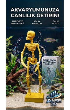 Alse Dans Eden Akvaryum İskeleti 2'li Set - Akvaryumunuzda İkili Eğlence Sarı Alse Dans Eden Akvaryum İskeleti 2'li Set - Akvaryumunuzda İkili Eğlence Sarı