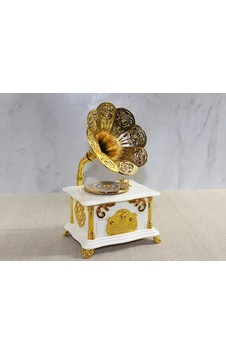 Gramafon Müzik Kutusu Beyaz Alk3790 - 132 Gramafon Müzik Kutusu Beyaz Alk3790 - 132