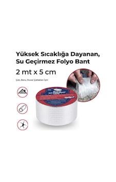 Plentiful 2 Mt Yüksek Sıcaklık Dayanan Su Geçirmez Çatı Duvar Çatlak Onarıcı Yapışkan Bant Folyo 5 Cm Plentiful 2 Mt Yüksek Sıcaklık Dayanan Su Geçirmez Çatı Duvar Çatlak Onarıcı Yapışkan Bant Folyo 5 Cm