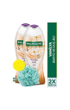 Palmolive Body Butter Vanilya Aşkı Banyo ve Duş Jeli 2 x 500 ML + Duş Lifi Palmolive Body Butter Vanilya Aşkı Banyo ve Duş Jeli 2 x 500 ML + Duş Lifi
