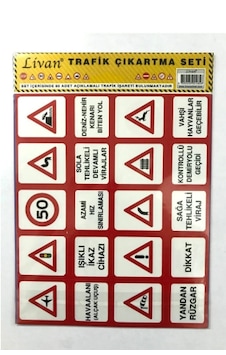Livan Sticker Trafik Levhaları Tanıım Seti