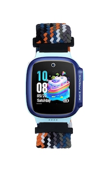 Huawei Watch Gt5 41mm Mkst Krd-139 18mm Çocuklara Özel Örgü Kordon - Turuncu-mavi Huawei Watch Gt5 41mm Mkst Krd-139 18mm Çocuklara Özel Örgü Kordon - Turuncu-mavi