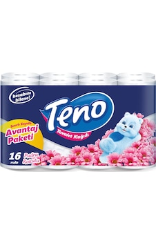 Teno Ultra Tuvalet Kağıdı Çift Katlı 16 Lı Paket Pudra Kokulu (Av Teno Ultra Tuvalet Kağıdı Çift Katlı 16 Lı Paket Pudra Kokulu (Av