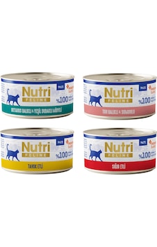 Nutri Feline 4 Çeşit Karma Tahılsız Yetişkin Kedi Konservesi 70 G X 4 Adet Nutri Feline 4 Çeşit Karma Tahılsız Yetişkin Kedi Konservesi 70 G X 4 Adet