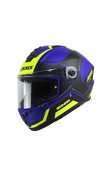 Axxis Draken S Sonar Kapalı Kask Mat Mavi - Sarı Axxis Draken S Sonar Kapalı Kask Mat Mavi - Sarı