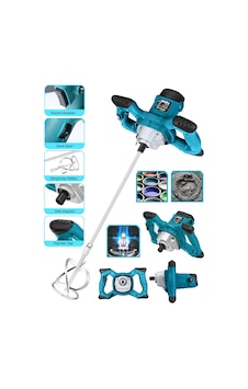 Dragro DRG-3000KRŞT 3000 W Bakir Sargi 6 Kademe Elektirikli Alçı Boya Ve Harç Karıştırıcı Mavi Dragro DRG-3000KRŞT 3000 W Bakir Sargi 6 Kademe Elektirikli Alçı Boya Ve Harç Karıştırıcı Mavi