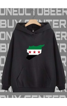 Buy Center Özgür Suriye Yeni Bayraklı Sweatshirt Hoodie Siyah1 Buy Center Özgür Suriye Yeni Bayraklı Sweatshirt Hoodie Siyah1