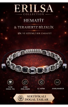 Sertifikalı Hematit Terahertz Bileklik - 4 Mm Küp Kesim Doğal Taş Çok Renkli Sertifikalı Hematit Terahertz Bileklik - 4 Mm Küp Kesim Doğal Taş Çok Renkli