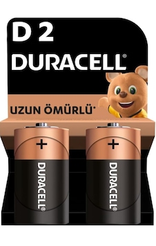 Duracell Alkalin D Piller, 2 Li Paket Duracell Alkalin D Piller, 2 Li Paket